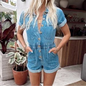 Show Me Your Mumu Cannon Denim Romper